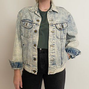 Vintage Lee Rider Denim Jacket: PATD-153438 Acid Wash Destroyed